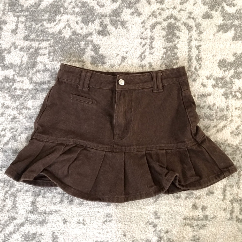 Brown Mini Skirt